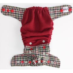 Otulacz wełniany z tkaniny i dzianiny recyklingowej